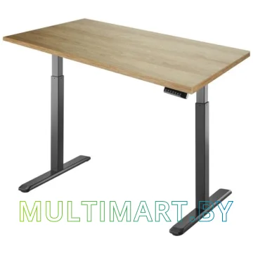 Стол для работы стоя ErgoSmart Electric Desk 1360x800x36 мм (дуб натуральный/черный)